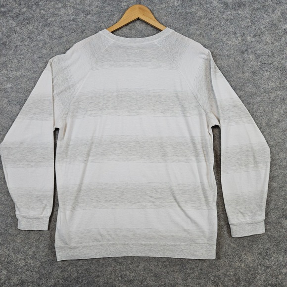 Bonobos Men's Long Sleeve Tee T-Shirt Size L Standard Fit Gray‎ & White Striped - Picture 8 of 9